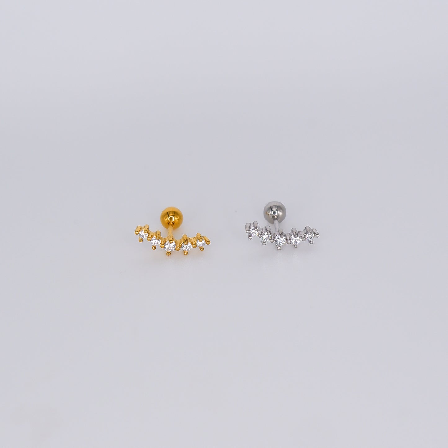 Piercing Aço Inoxidável 5 Brilhos