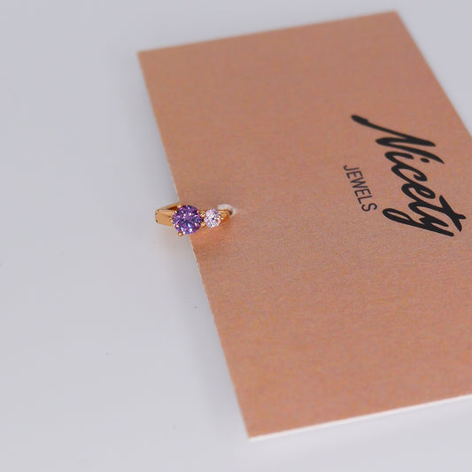 Mini Argola 7mm Aço Inoxidável Brilhante Lilás e Rosa