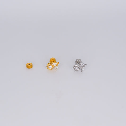 Piercing Aço Inoxidável Flor