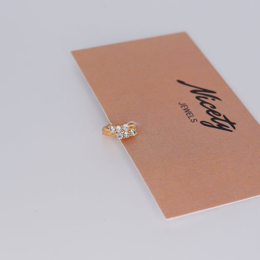 Mini Argola 7mm Aço Inoxidável Brilhantes Duplos