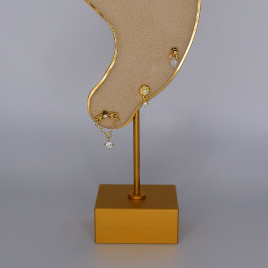 Piercings Achatados Dourados #19 Pendentes