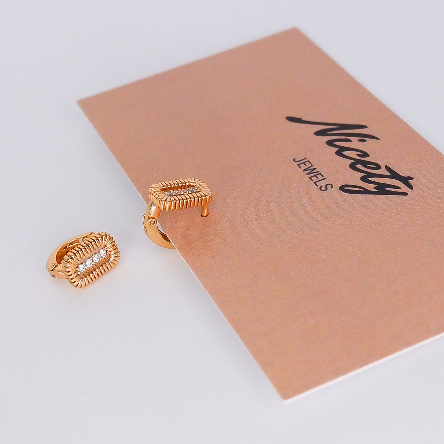 Mini Argola 7mm Aço Inoxidável Rectângulo