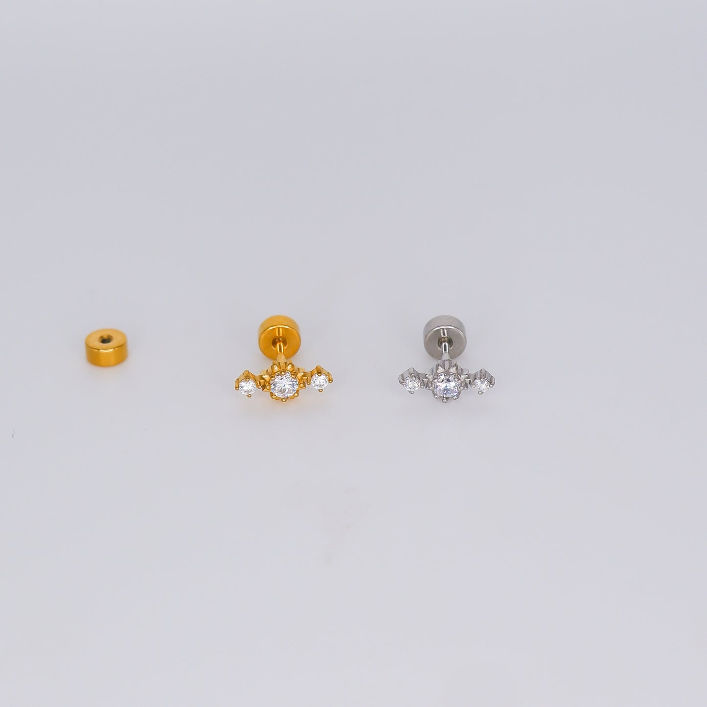 Piercing Aço Inoxidável 3 Brilhos