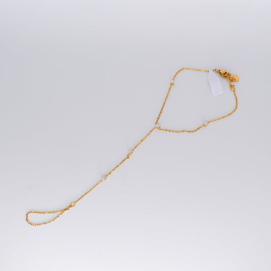 Pulseira Aço Inoxidável com Dedo Brilhos