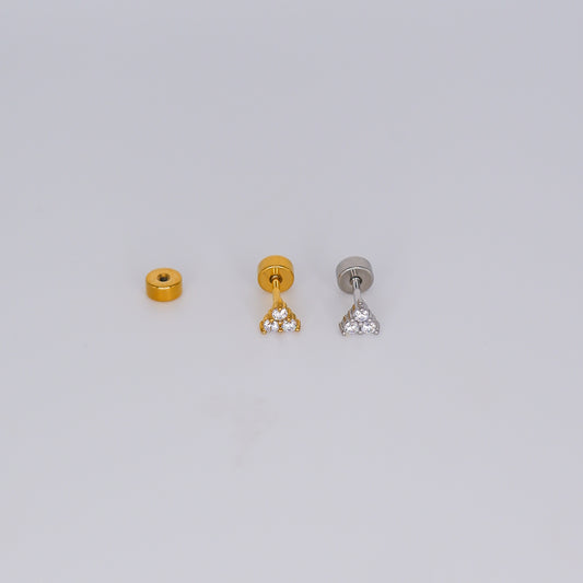 Piercing Aço Inoxidável 3 Brilhos Flor