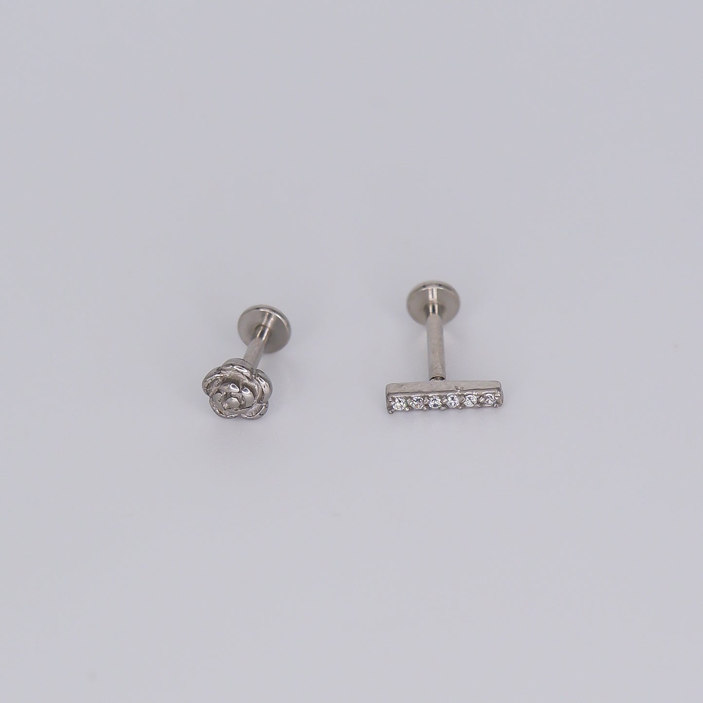 Piercings Achatados Prateados