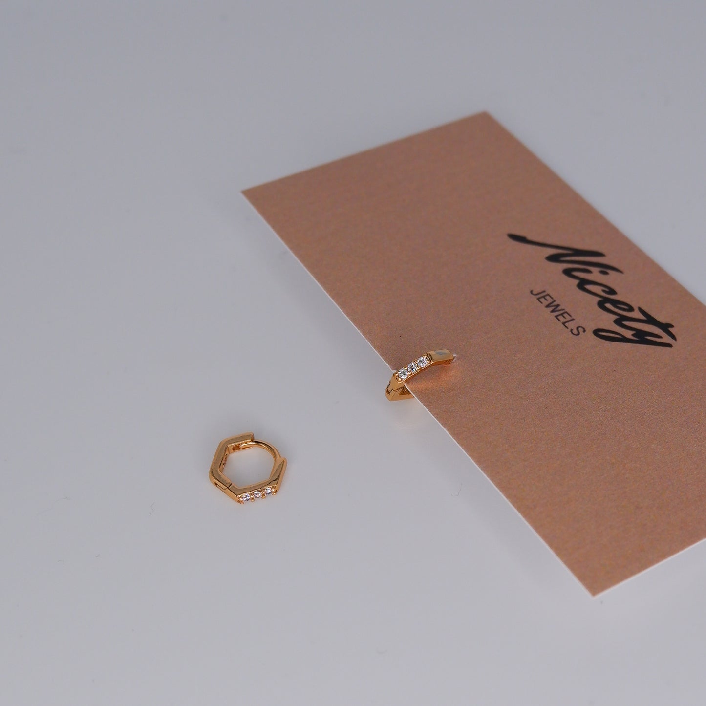 Mini Argolas 6mm Hipoalergénicas Hexágono