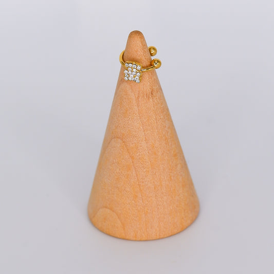 Earcuff Urso Dourada