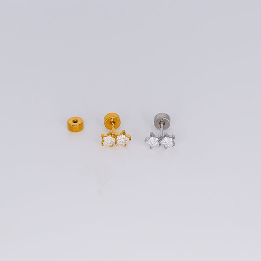 Piercing Aço Inoxidável 2 Estrelas