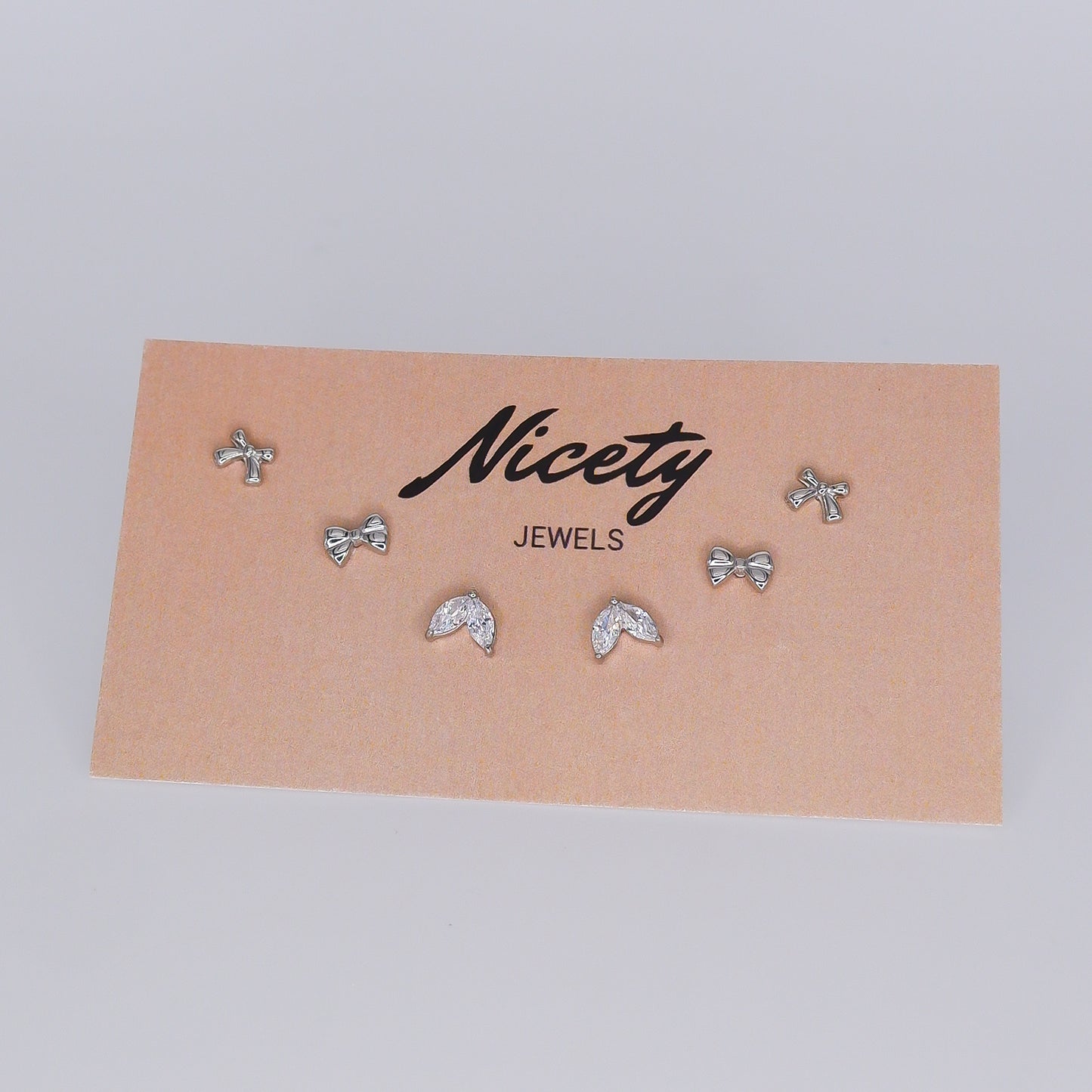 Pack Laços e Folhas Prateado