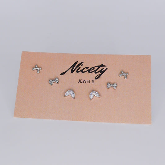 Pack Laços e Folhas Prateado