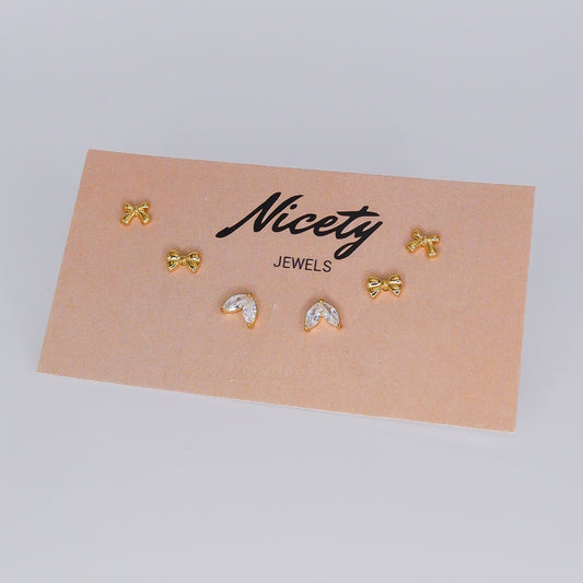 Pack Laços e Folhas Dourado