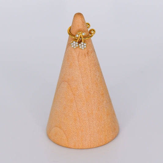 Earcuff Cereja Dourada