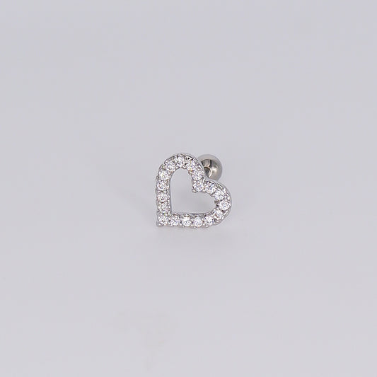 Piercing Bolinha Coração Grande