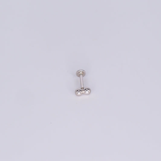 Piercings Achatados Prateados #20 Bolinhas