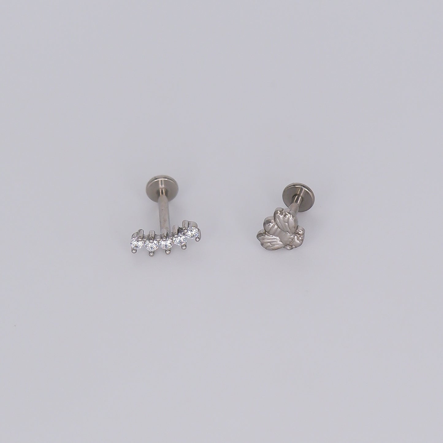 Piercings Achatados Prateados