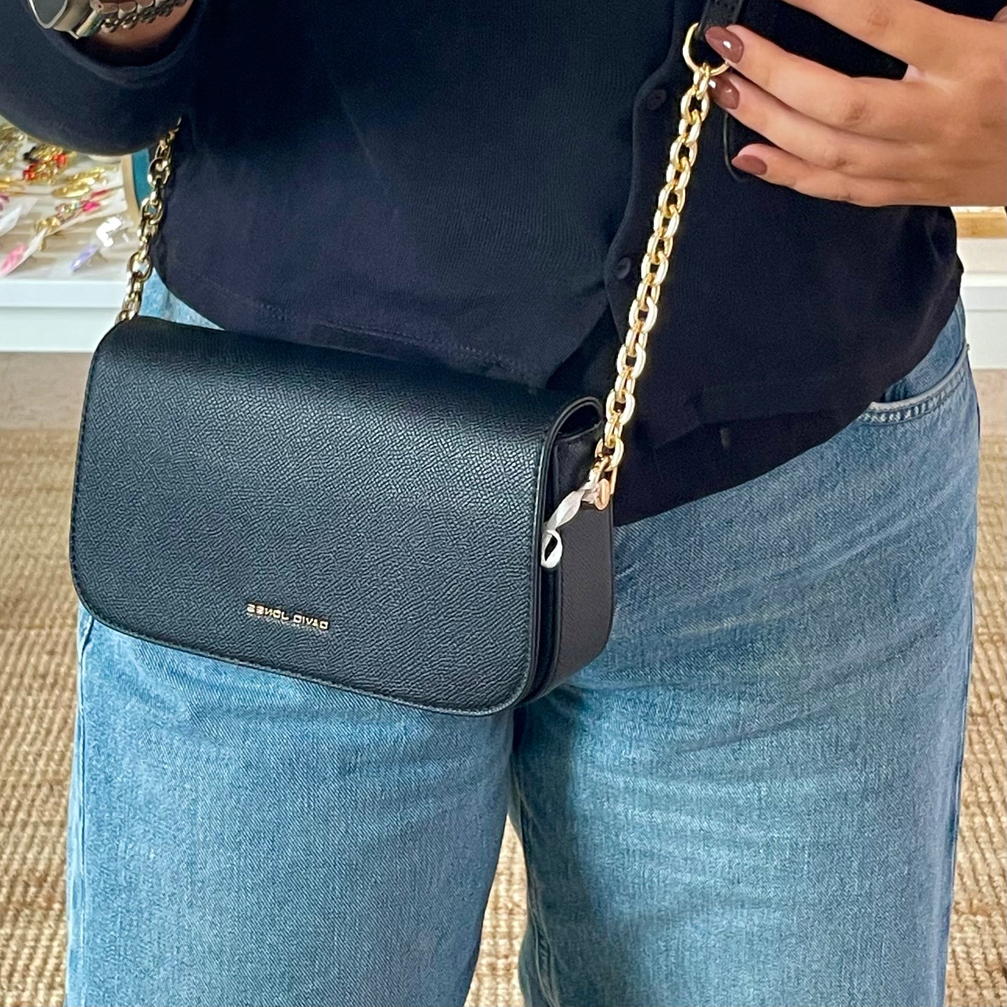 Mala David Jones Paris Bordeaux e Preta