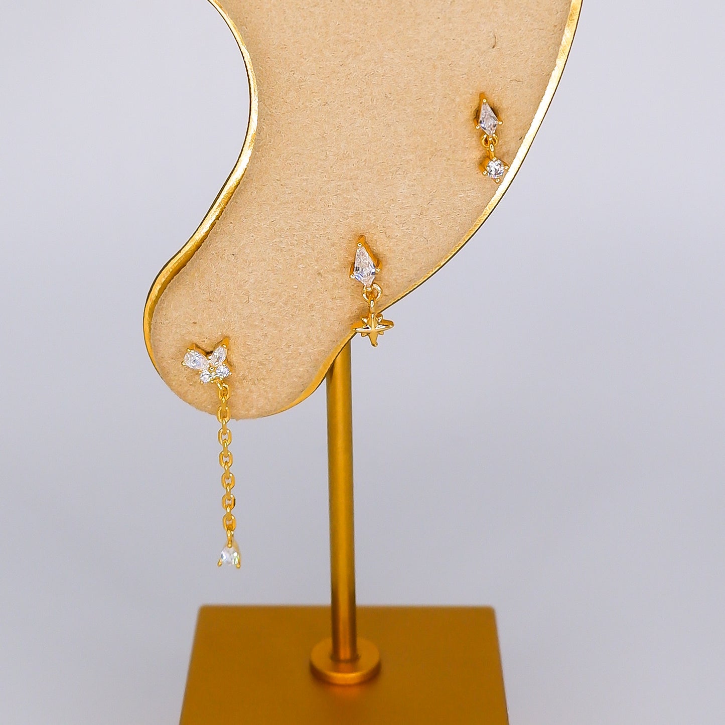 Piercing Bolinha Comprido, Pendentes com Estrela