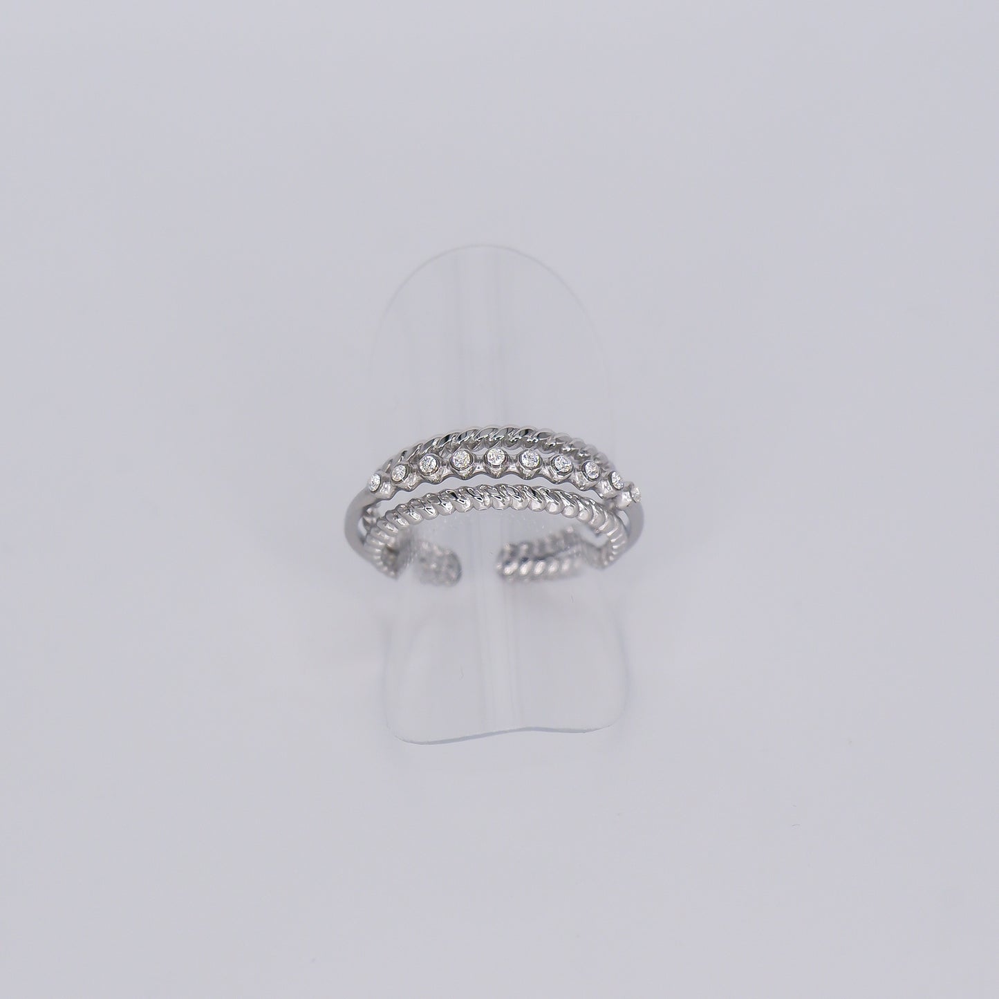 Anel Brilhantes Triplo