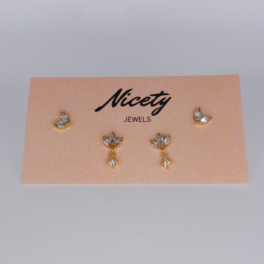 Pack Dourado Meia Flor, Folha Transparente