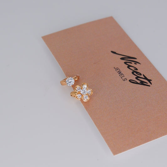 Mini Argolas 6mm Hipoalergénicas Brilhante e Flor