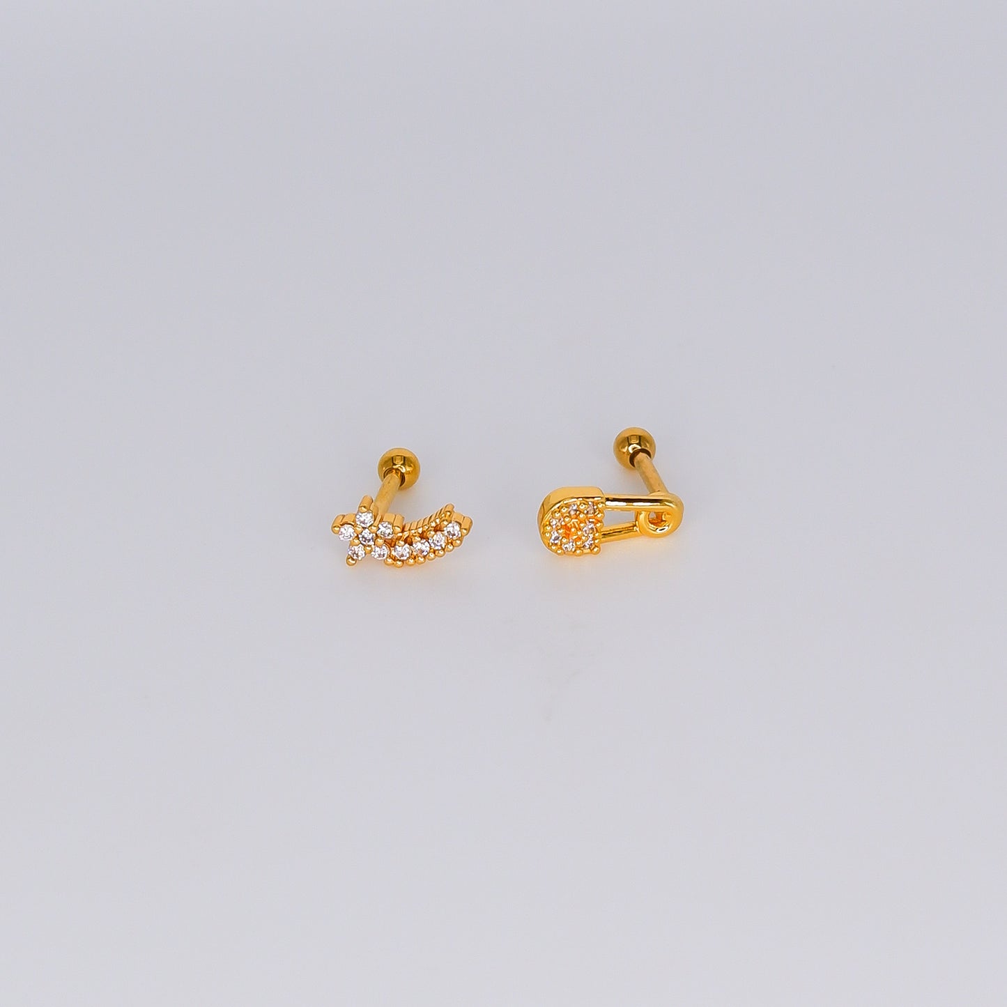 Piercing Bolinha Estrela Cadente e Alfinete