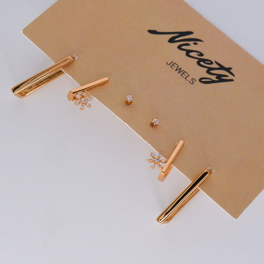 Pack Dourado Brilhantes Rectângulares