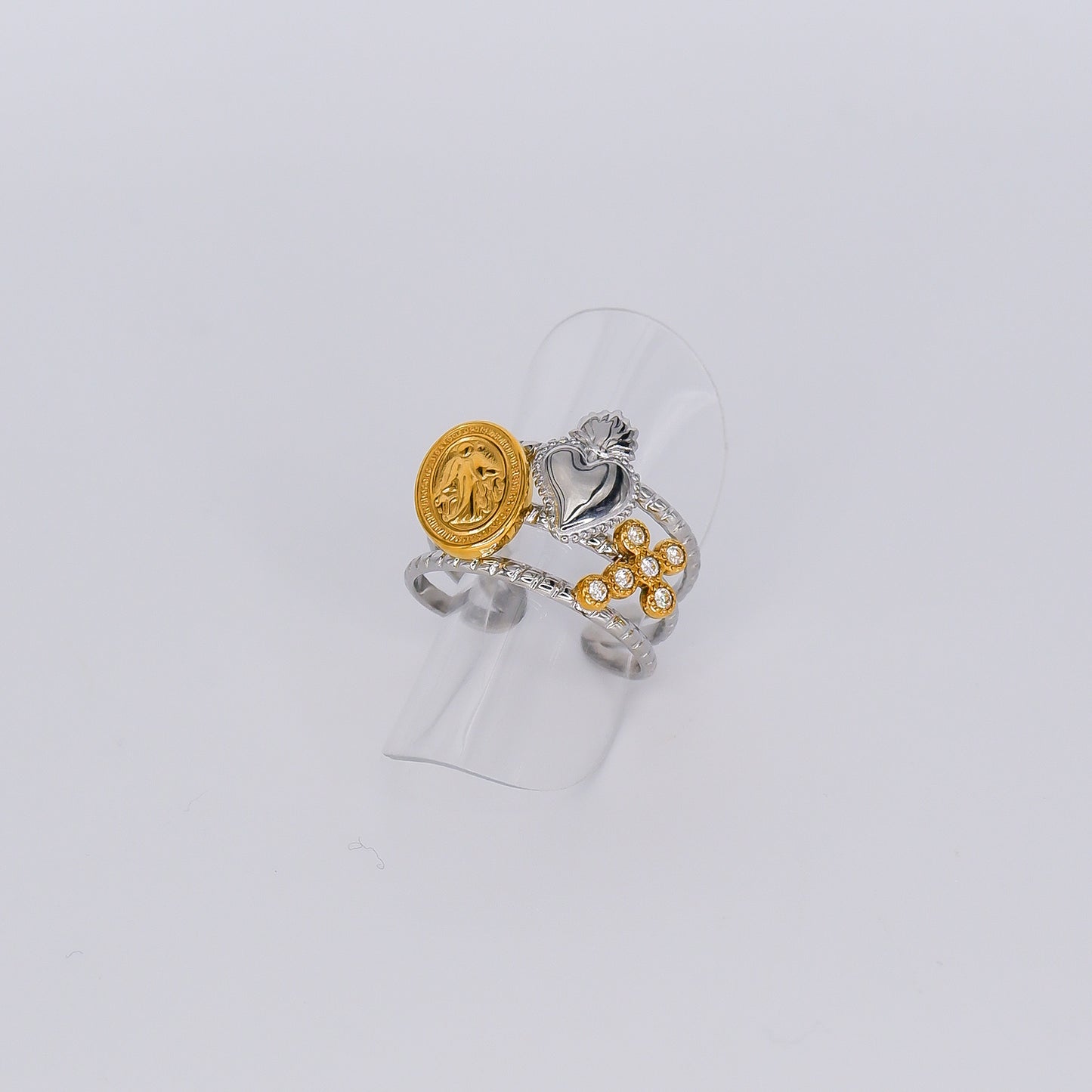 Anel Ajustável Bicolor