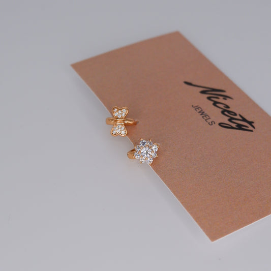 Mini Argolas 7mm Hipoalergénicas Laço e Flor