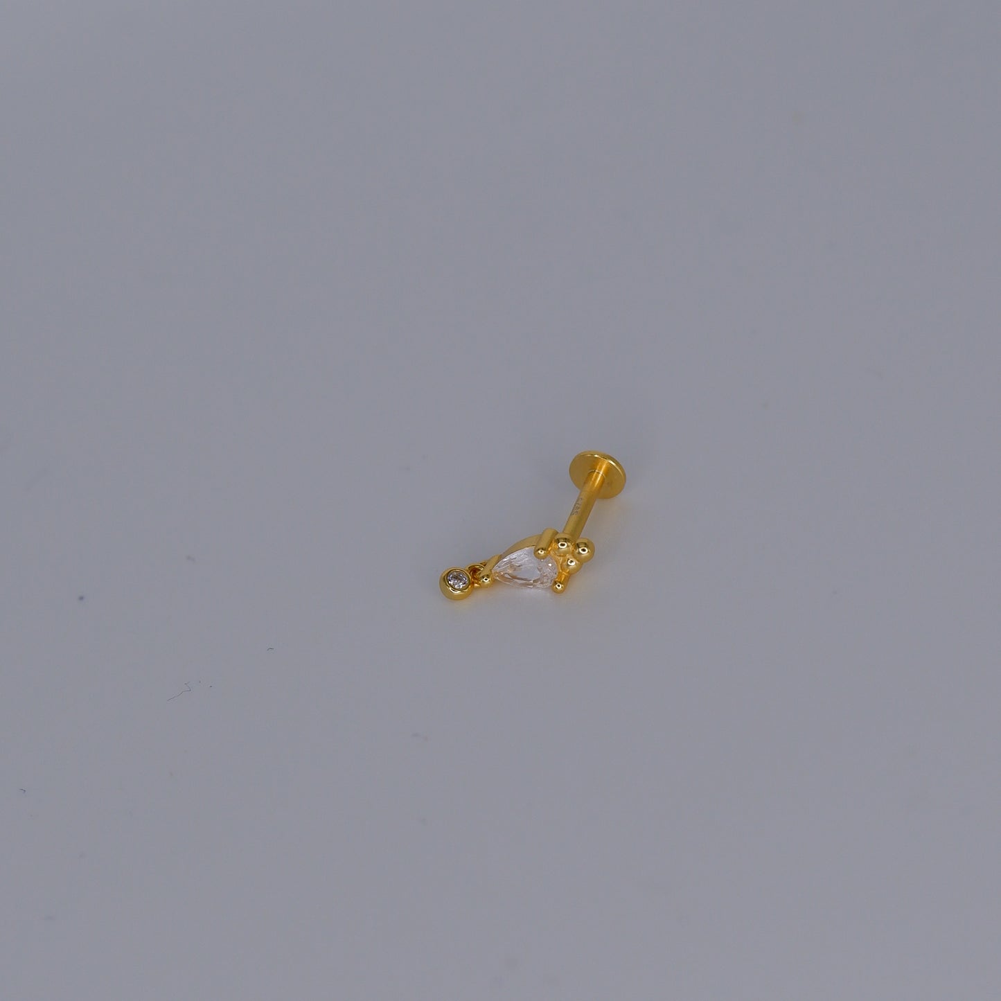 Piercings Achatados Dourados #23 Pendente