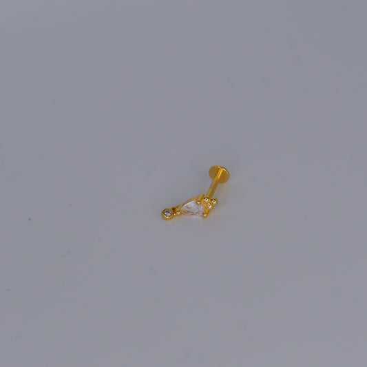 Piercings Achatados Dourados #23 Pendente