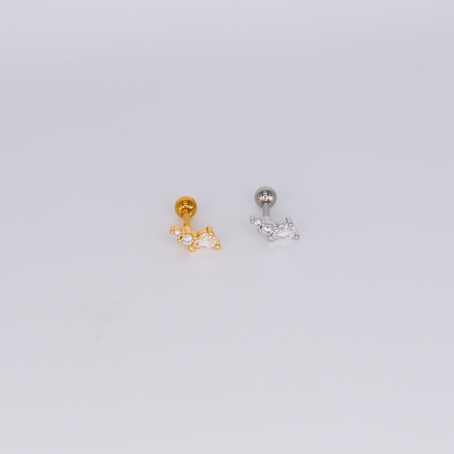 Piercing Bolinha 3 brilhos Curvo