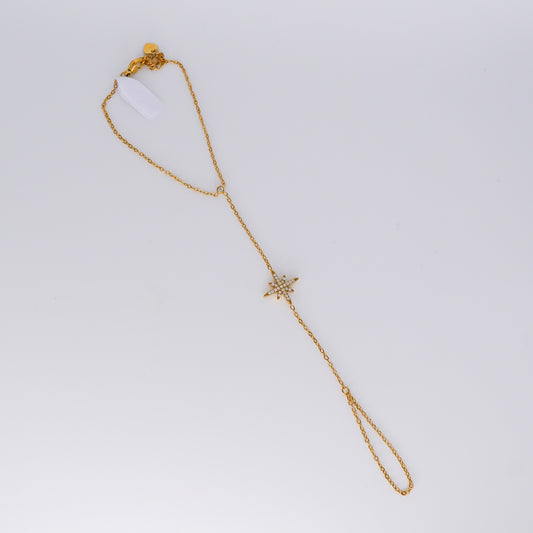 Pulseira Aço Inoxidável com Dedo Estrela
