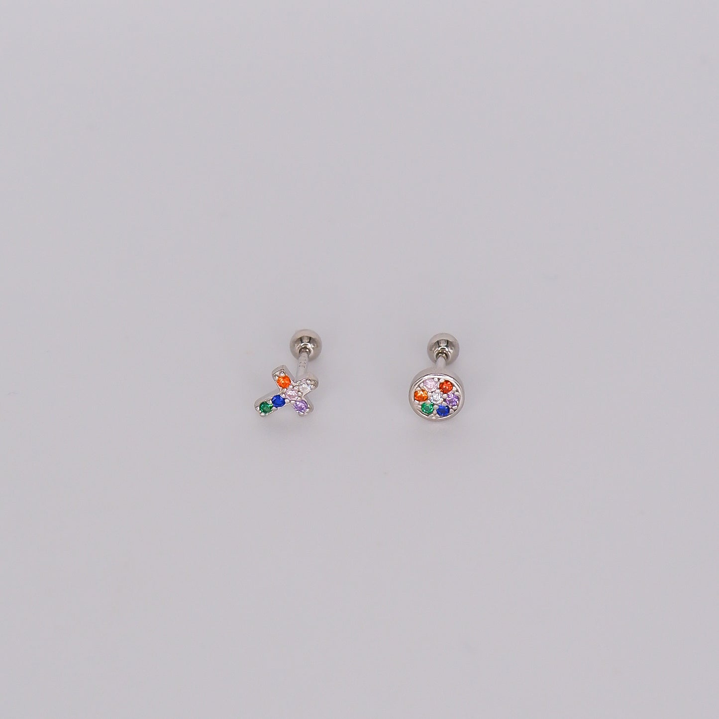 Piercings Bolinha Prateados #24 Coloridos