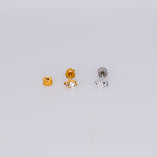 Piercing Aço Inoxidável 2 Brilhos