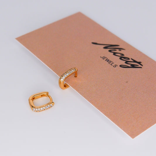 Mini Argola 7,5mm Hipoalergénica Quadradas