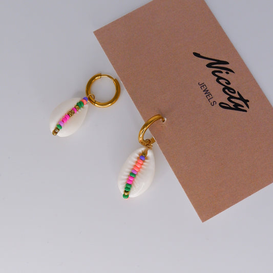 Argolas Douradas com Beijinho Colorido