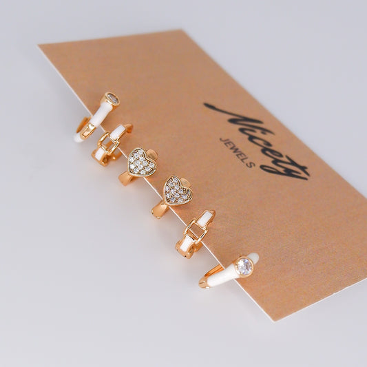 Pack Dourado com Brilhos Brancos