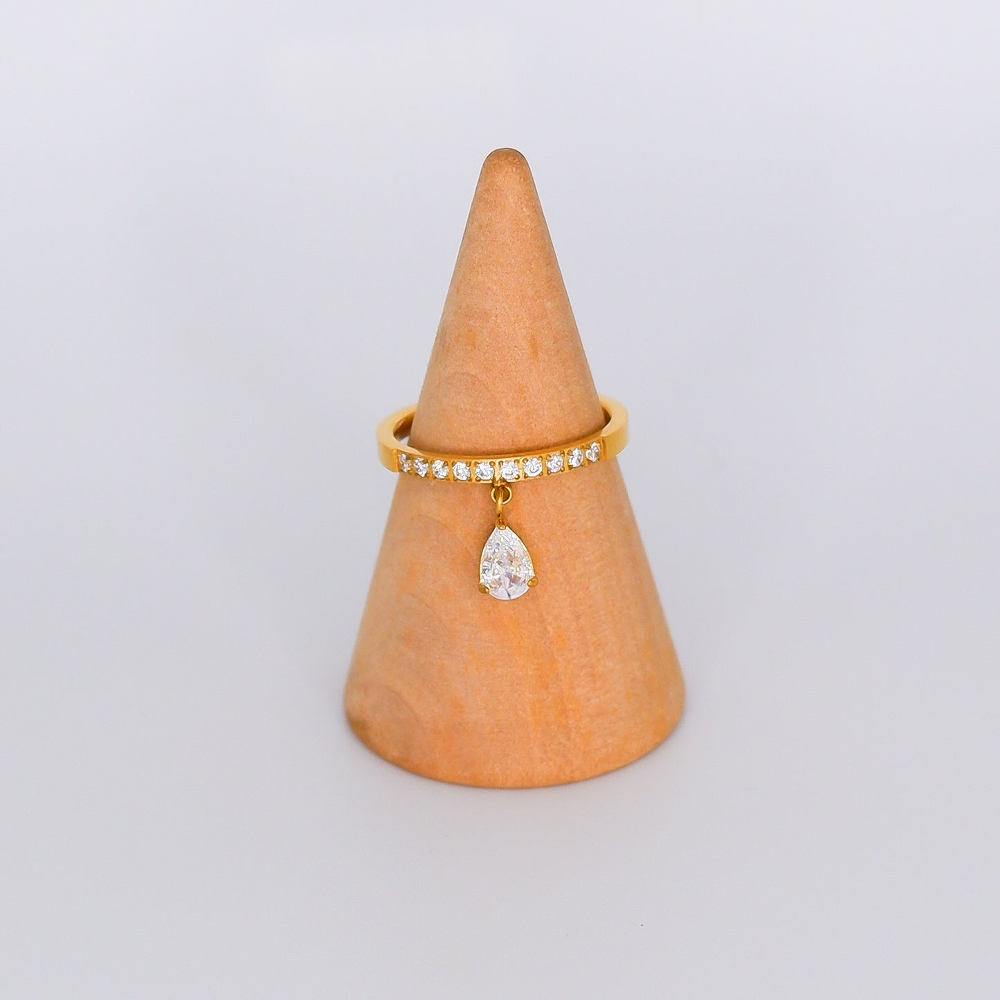 Anel Pendente Gota