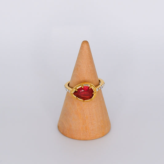 Anel Pedra Rosa