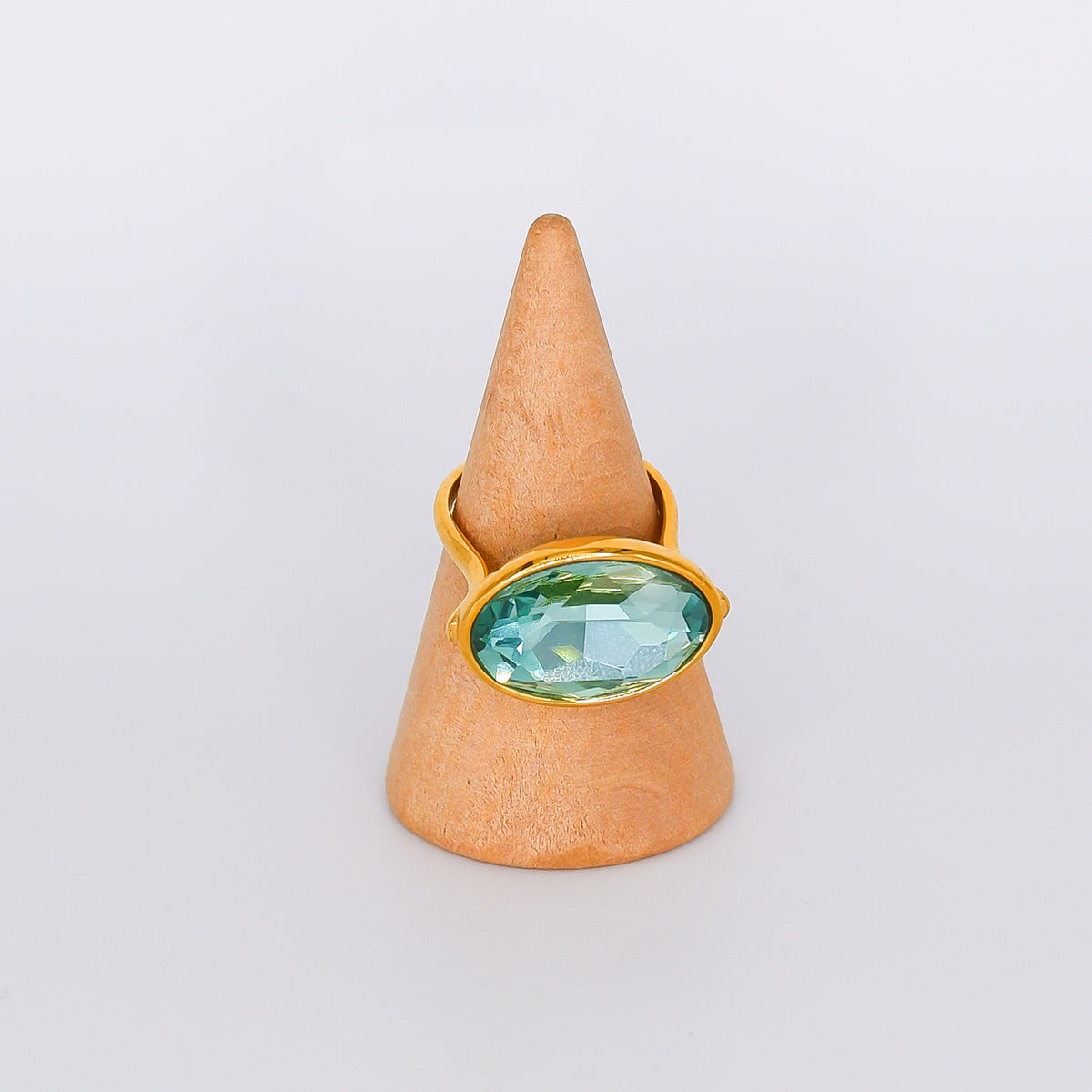 Anel Azul Oval