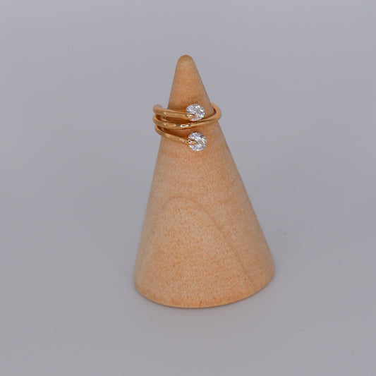 Earcuff Hipoalergénica 2 Brilhantes