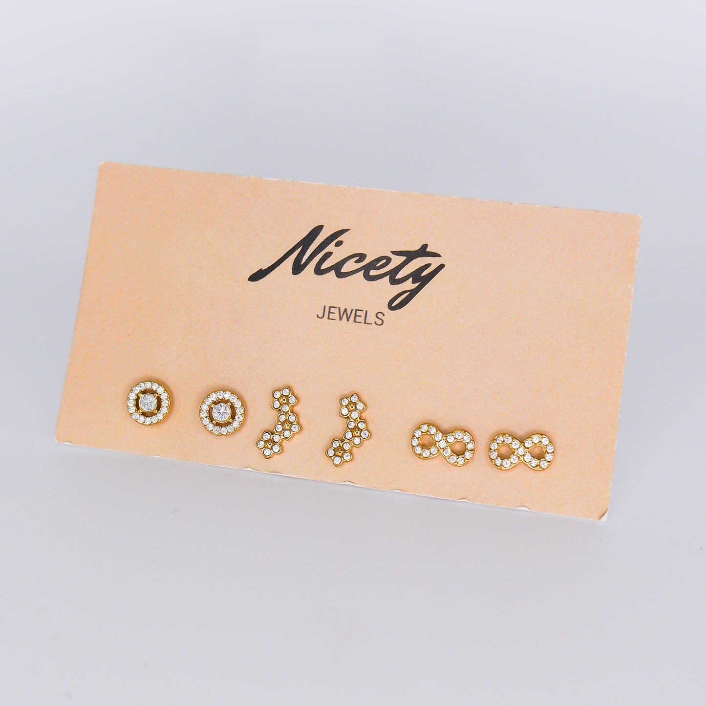 Pack Brinco Espeto Dourado Bolas, Flores e Infinito