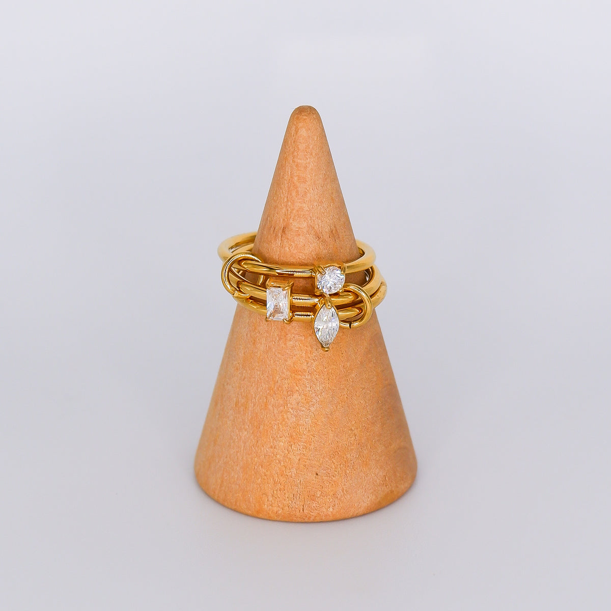 Anel Triplo com argolas