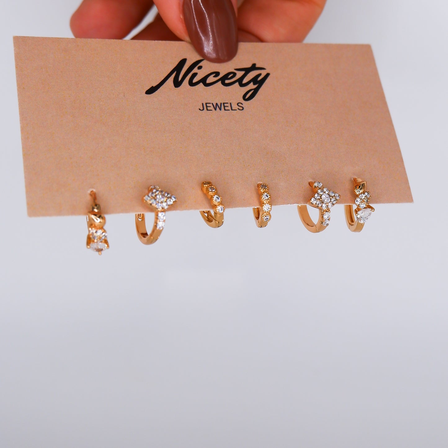 Pack Argolas Hipoalergénicas Gotas e Olho