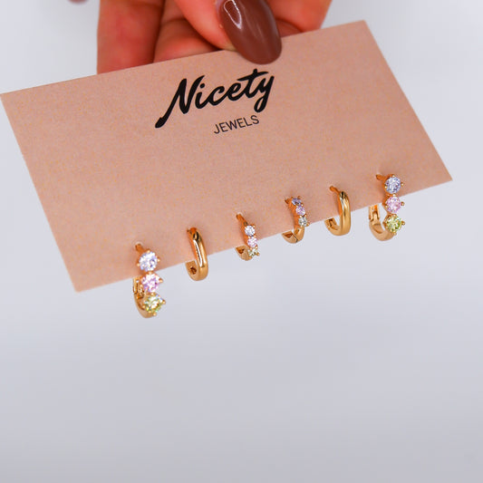 Pack Argolas Hipoalergénicas Tons Pastel