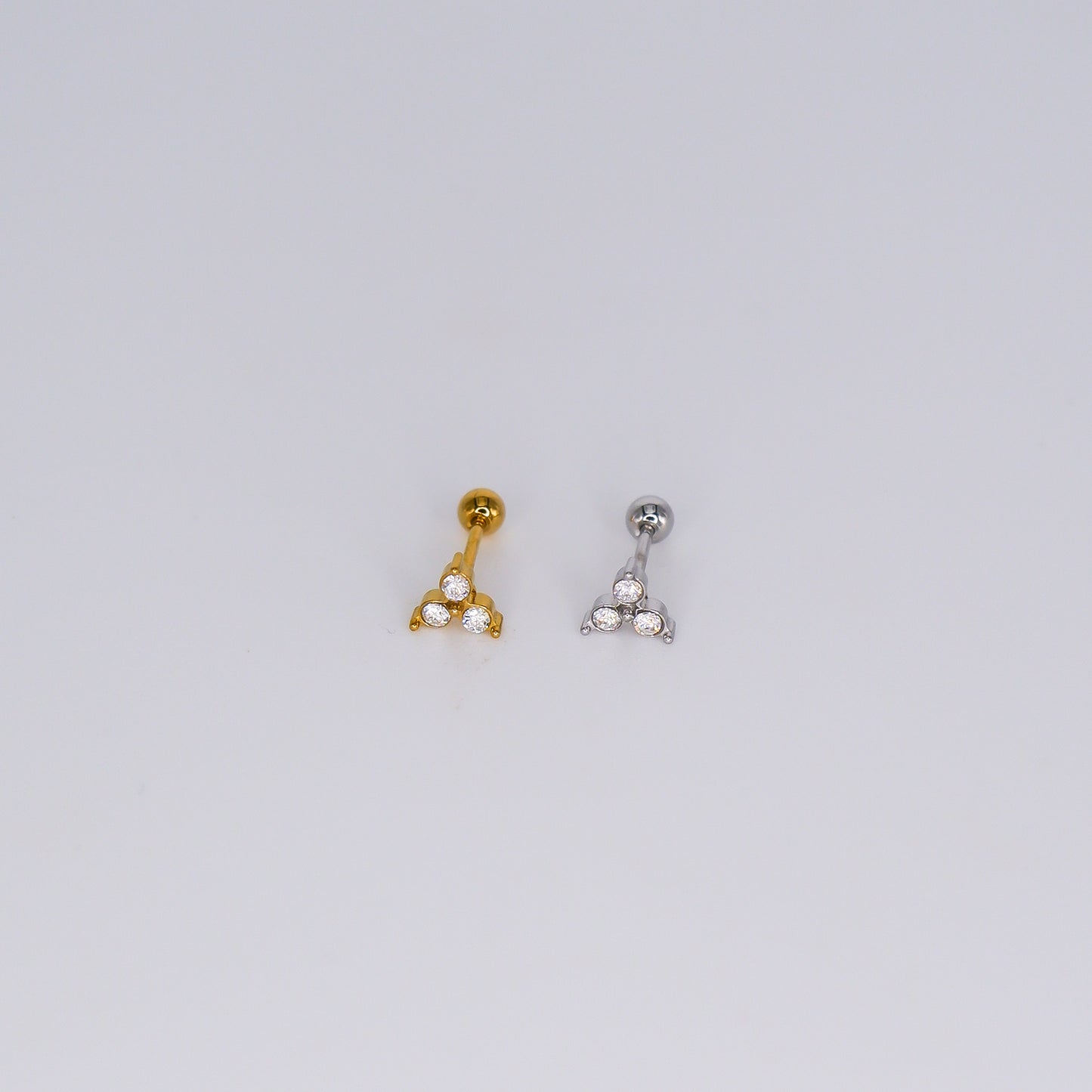 Piercing Aço Inoxidável 3 Brilhos