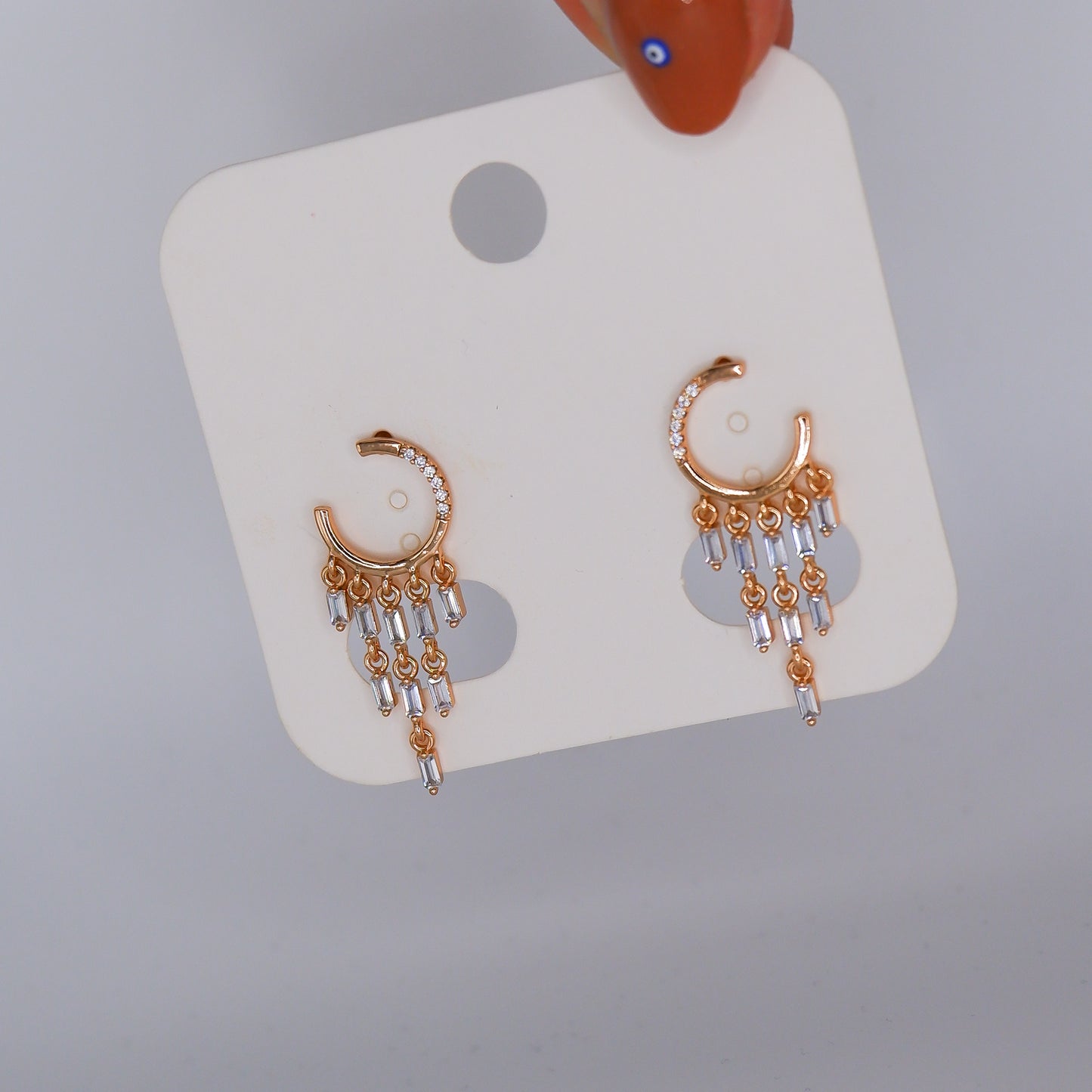 Brinco de Espeto Hipoalergénico Brilhantes Transparentes