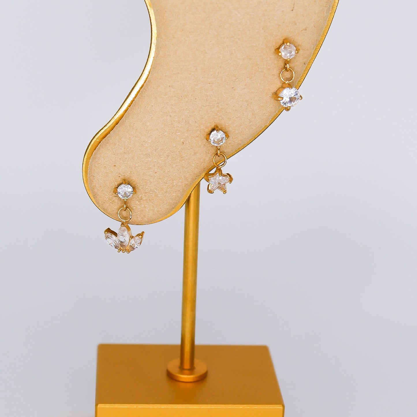 Piercing Aço Inoxidável Pendentes Coroa, Estrela e Brilho