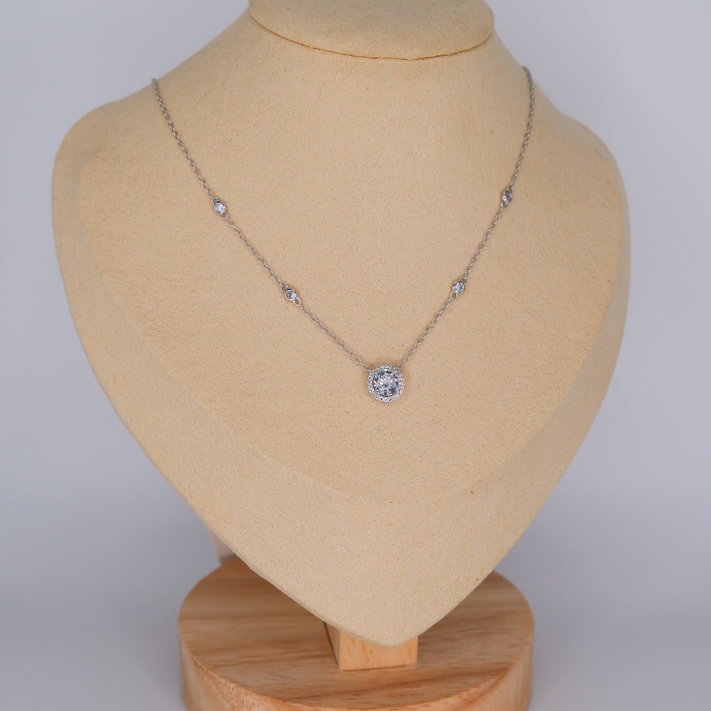 Colar s925 Ponto Luz Prateado